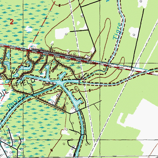 Topographic Map of Bayou Danials, LA