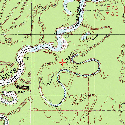 Topographic Map of Bayou Deception Island, LA
