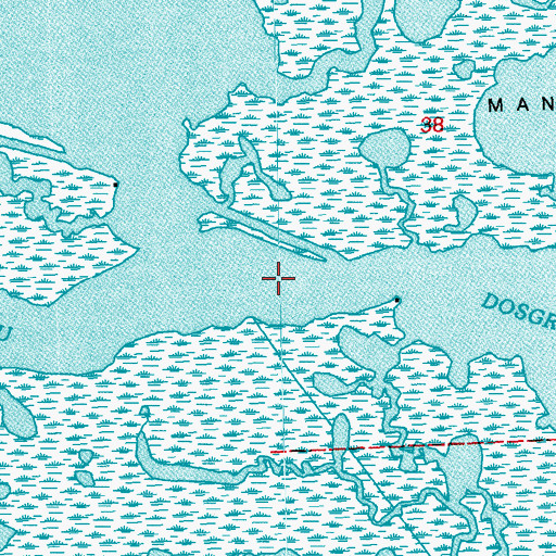 Topographic Map of Bayou Dosgris, LA