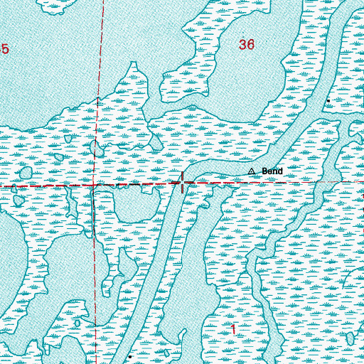Topographic Map of Bayou du Large, LA