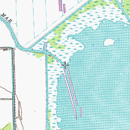 Topographic Map of Bayou Du Mar, LA