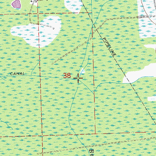 Topographic Map of Bayou Etienne, LA