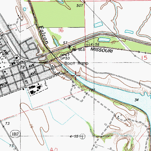 Topographic Map of Bayou Falcon, LA