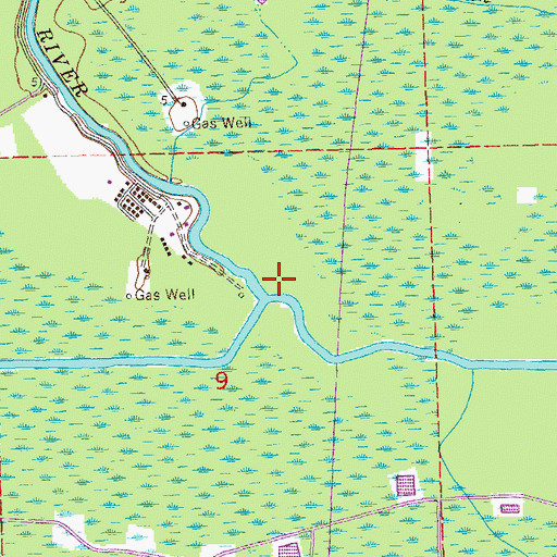 Topographic Map of Bayou Francois, LA