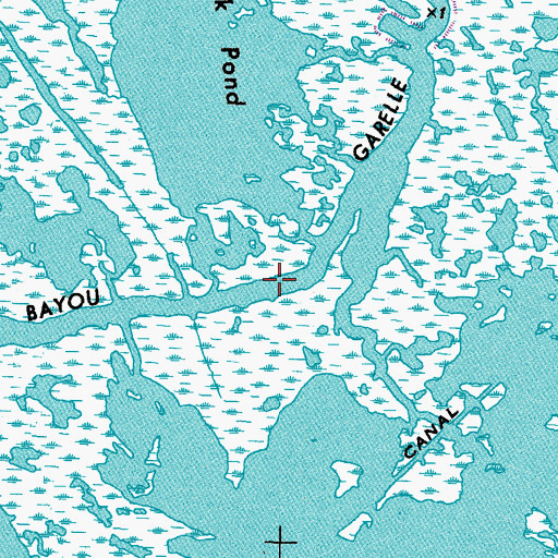 Topographic Map of Bayou Garelle, LA