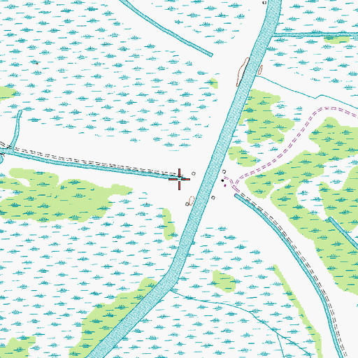 Topographic Map of Bayou Grand Coteau, LA