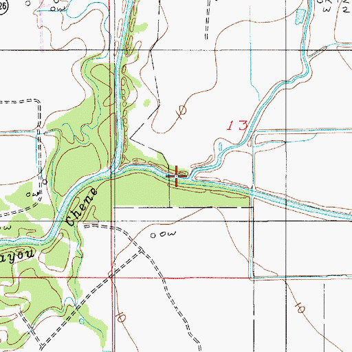 Topographic Map of West Bayou Grand Marais, LA