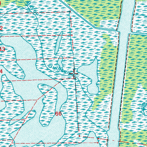 Topographic Map of Bayou Guillaume, LA