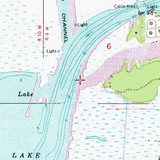 Topographic Map of Bayou Guy, LA