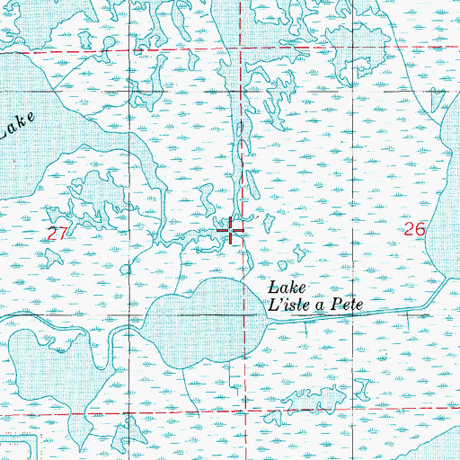 Topographic Map of Bayou Hebert, LA