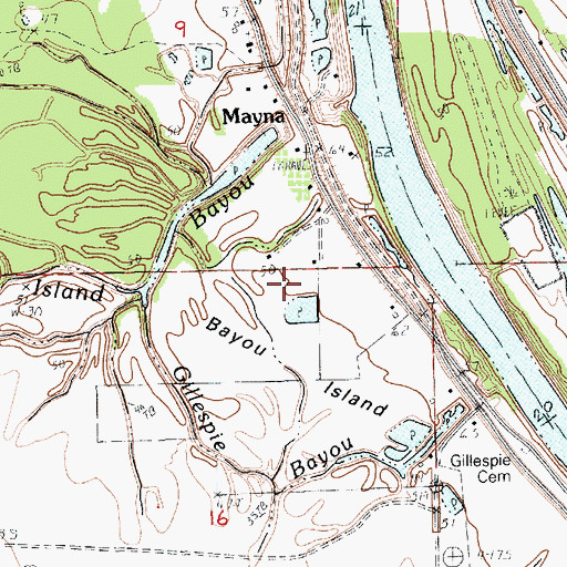Topographic Map of Bayou Island, LA