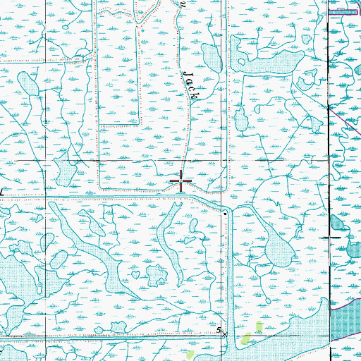 Topographic Map of Bayou Jack, LA
