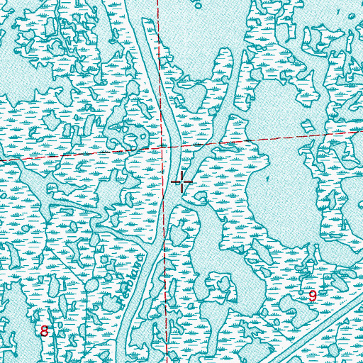 Topographic Map of Bayou Jaque, LA