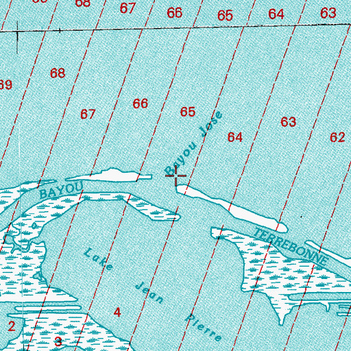 Topographic Map of Bayou Jose, LA