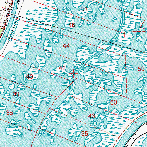 Topographic Map of Bayou La Cache, LA