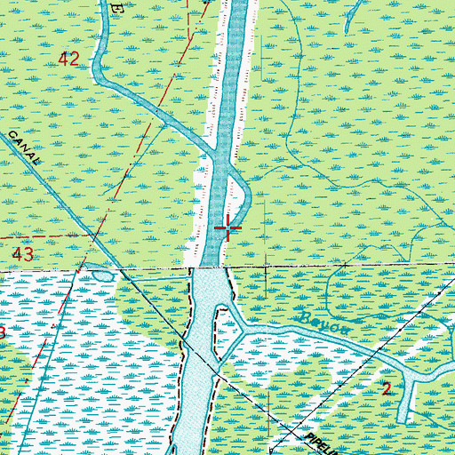 Topographic Map of Bayou La Carpe, LA