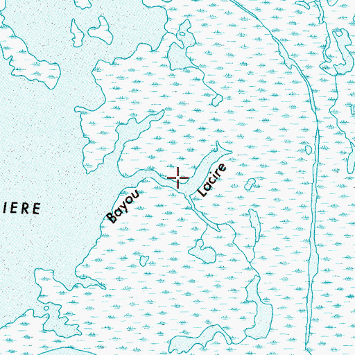 Topographic Map of Bayou Lacire, LA