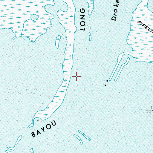 Topographic Map of Bayou Long (historical), LA