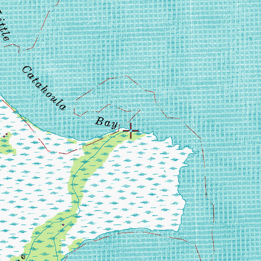 Topographic Map of Bayou Matherne, LA