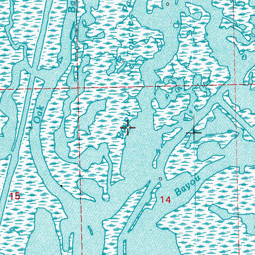 Topographic Map of Bayou Netouche Pas, LA
