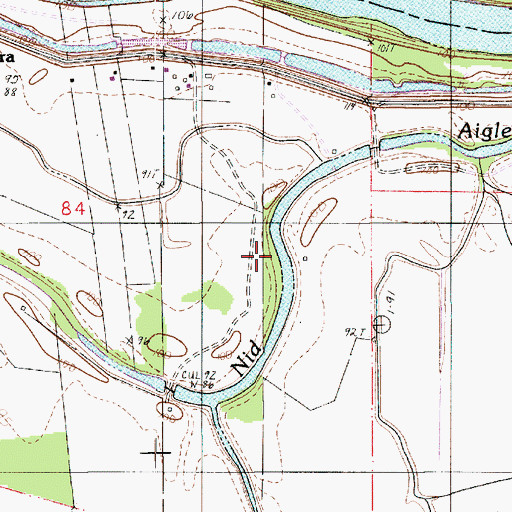 Topographic Map of Bayou Nid Aigle, LA