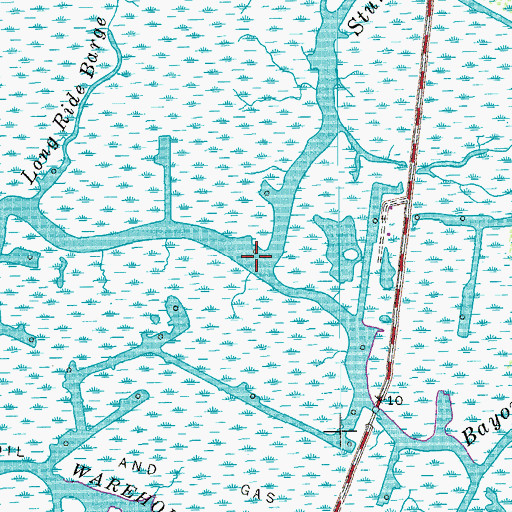 Topographic Map of Bayou Patout, LA