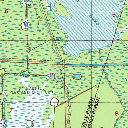 Topographic Map of Bayou Paul, LA