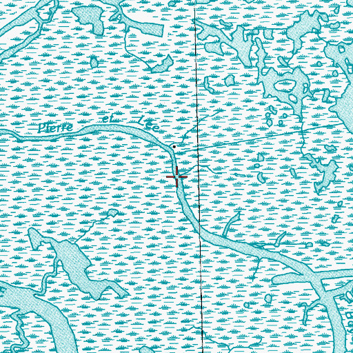 Topographic Map of Bayou Pierre Et Lee, LA