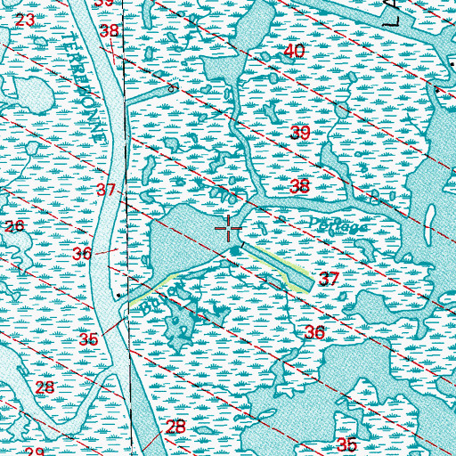Topographic Map of Bayou Portage, LA