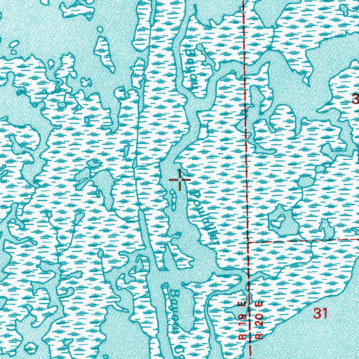 Topographic Map of Bayou Poulailler, LA