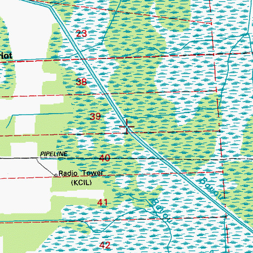 Topographic Map of Bayou Provost, LA