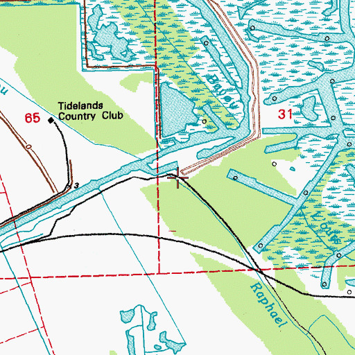 Topographic Map of Bayou Raphael, LA