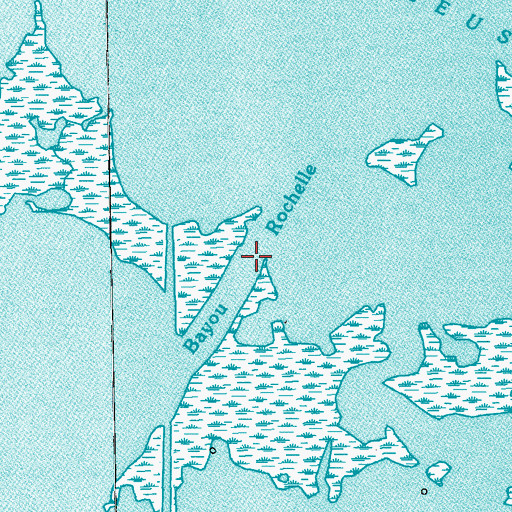 Topographic Map of Bayou Rochelle, LA