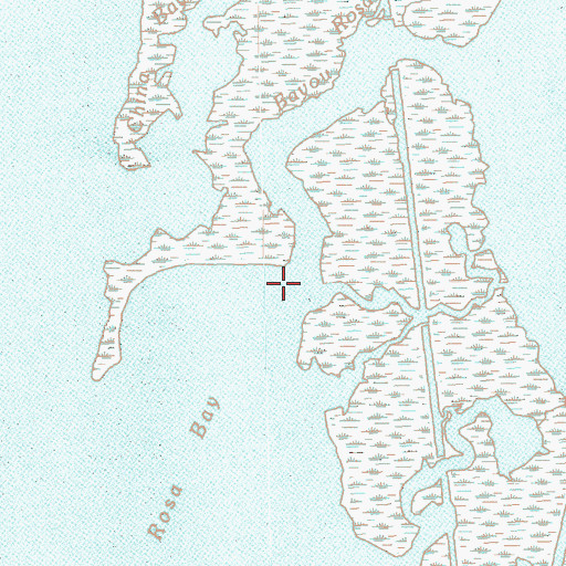 Topographic Map of Bayou Rosa, LA