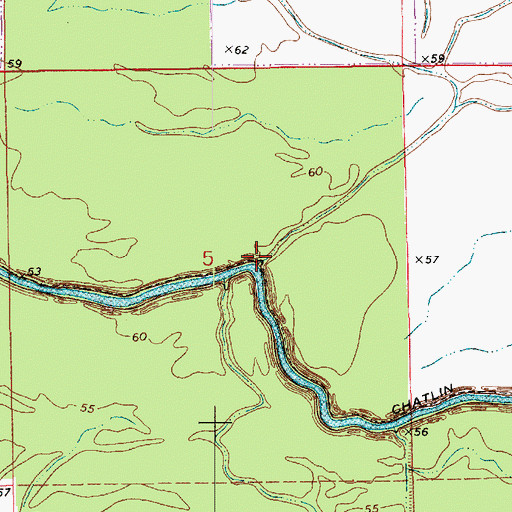 Topographic Map of Bayou Rouge, LA