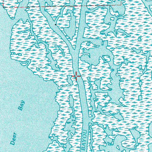 Topographic Map of Bayou Sale, LA