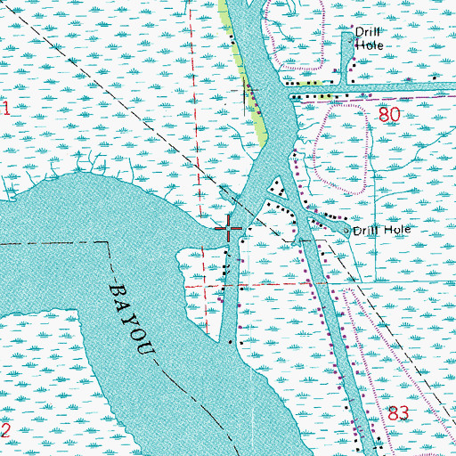 Topographic Map of Bayou Segnette, LA