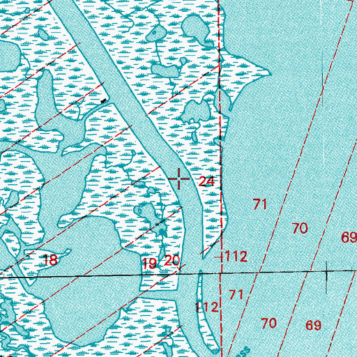 Topographic Map of Bayou Terrebonne, LA