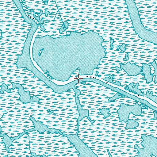Topographic Map of Bayou Tete De Ours, LA