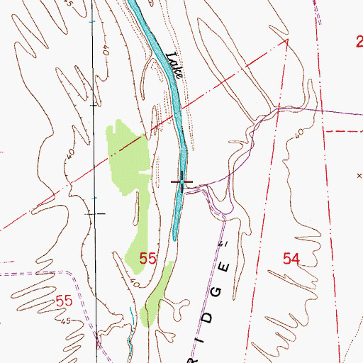 Topographic Map of Bear Bayou, LA