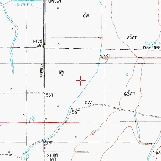 Topographic Map of Bear Brake (historical), LA
