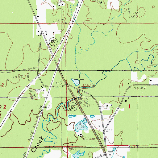 Topographic Map of Bear Branch, LA