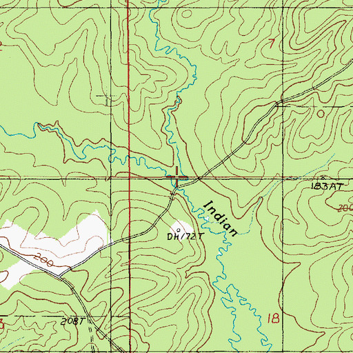 Topographic Map of Bear Branch, LA