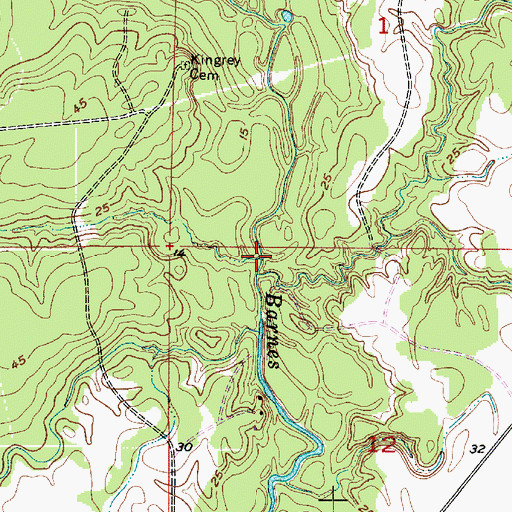 Topographic Map of Bear Creek, LA