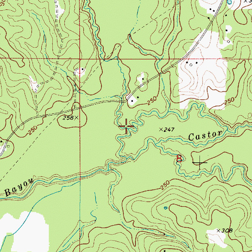 Topographic Map of Beason Creek, LA