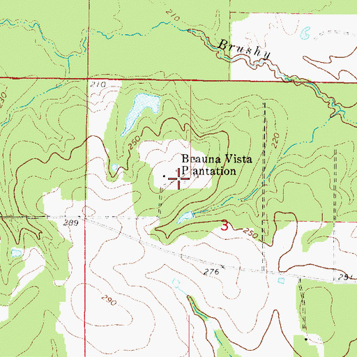 Topographic Map of Beauna Vista Plantation, LA