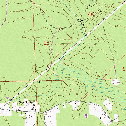 Topographic Map of Beaver Creek, LA