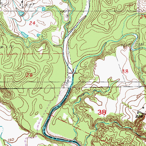Topographic Map of Beaver Creek, LA