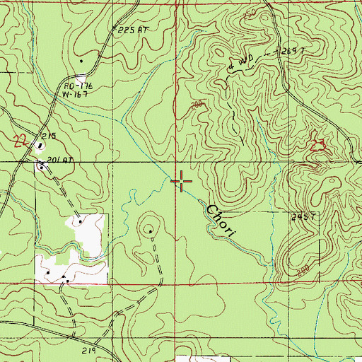 Topographic Map of Beaver Creek, LA