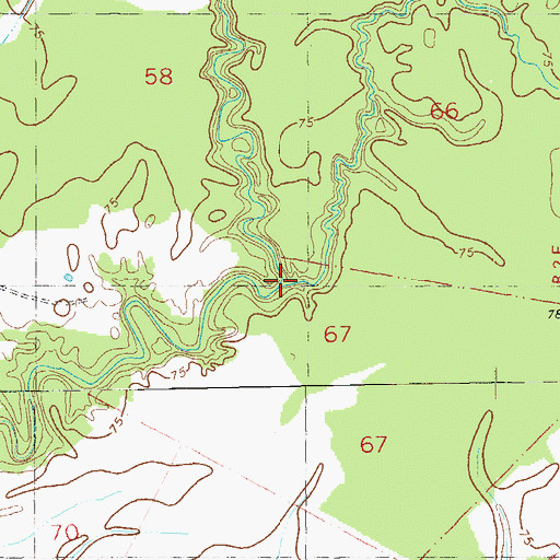 Topographic Map of Beaver Pond Bayou, LA